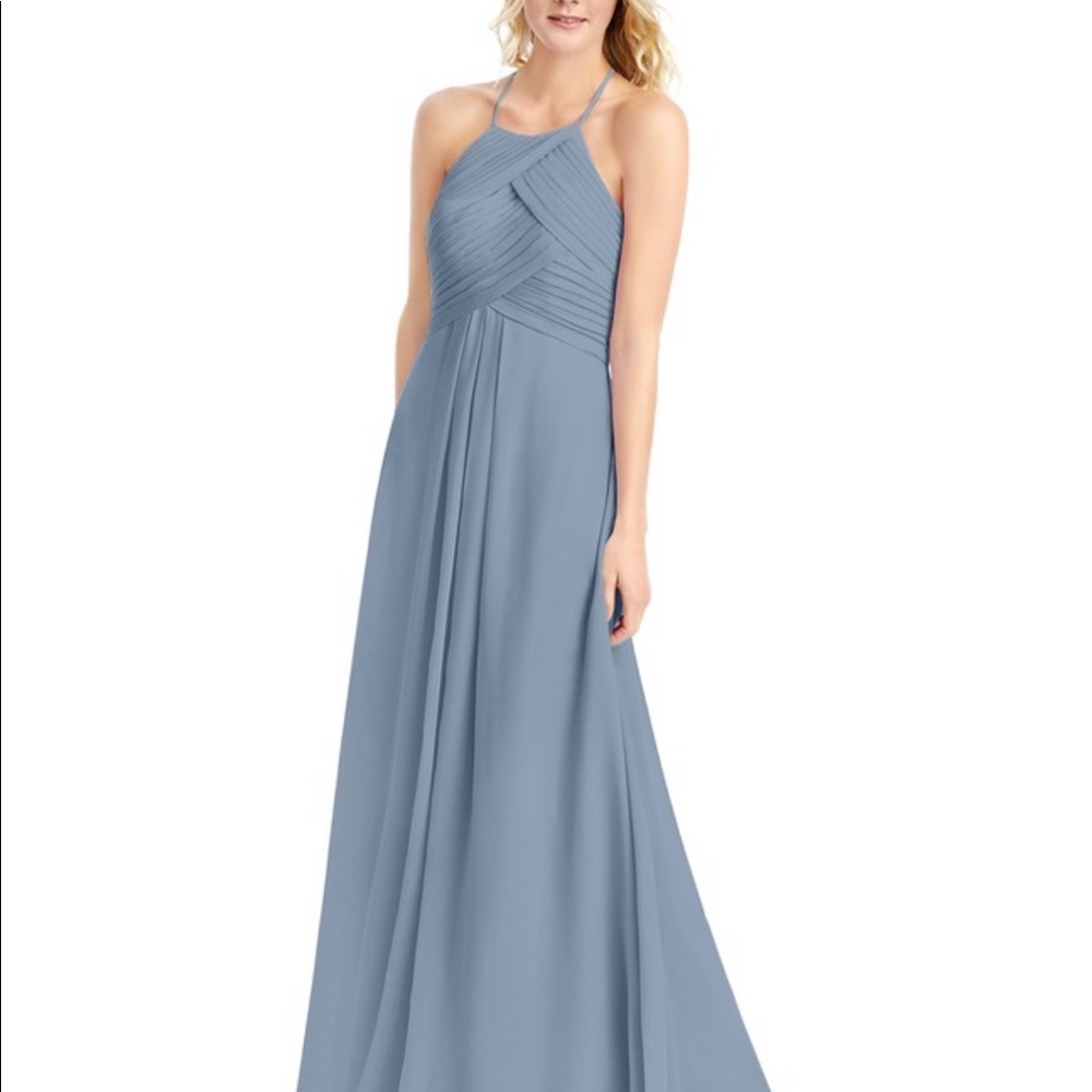 Azazie Ginger Bridesmaid Dress in Dusty Blue